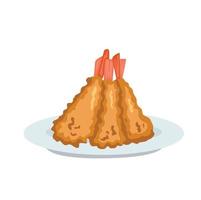 ilustração vetorial de tempura de comida japonesa clipart vetor