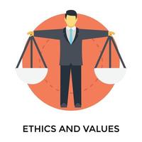 éticas e valores vetor