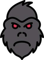 ilustração em vetor gorila em um icons.vector de qualidade background.premium para conceito e design gráfico.
