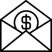 ilustração em vetor envelope dólar em ícones de uma qualidade background.premium symbols.vector para conceito e design gráfico.