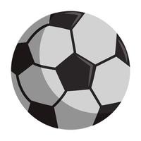 ícone isolado dos desenhos animados da bola de futebol vetor