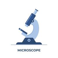 microscópio de estilo plano. ferramenta de laboratório para ampliação. item de ampliação para biologia e química, pesquisa médica. ilustração vetorial. vetor