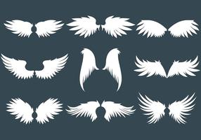 Ícones de vetor de asas de anjo