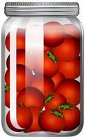 tomates na jarra de vidro vetor