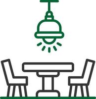 design de ícone criativo de mesa de jantar vetor