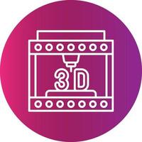 design de ícone criativo de impressão 3D vetor