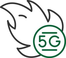 design de ícone criativo 5g vetor