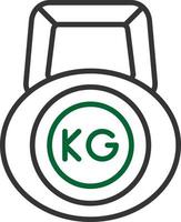 design de ícone criativo de kettlebell vetor