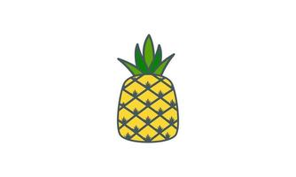 logotipo de abacaxi. ilustração de abacaxi, frutas de verão, para uma vida saudável e natural. vetor