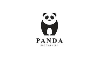 modelo de vetor de design de logotipo de silhueta de urso panda