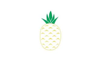 logotipo de abacaxi. ilustração de abacaxi, frutas de verão, para uma vida saudável e natural. vetor