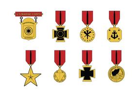 Vetor da medalha do USMC