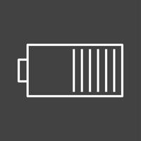 ícone de linha de vetor de bateria exclusivo