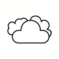 ícone de linha vetorial exclusivo de nuvem vetor