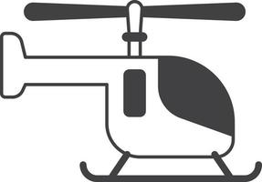 ilustração de helicóptero em estilo minimalista vetor