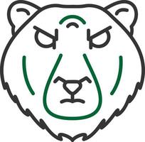 design de ícone criativo de urso polar vetor