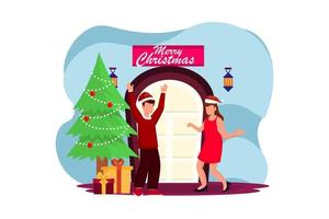 comemore o design plano do dia de natal vetor