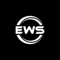 design de logotipo de carta ews na ilustração. logotipo vetorial, desenhos de caligrafia para logotipo, pôster, convite, etc. vetor