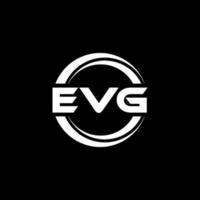 design de logotipo de carta evg na ilustração. logotipo vetorial, desenhos de caligrafia para logotipo, pôster, convite, etc. vetor