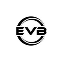 design de logotipo de carta evb na ilustração. logotipo vetorial, desenhos de caligrafia para logotipo, pôster, convite, etc. vetor