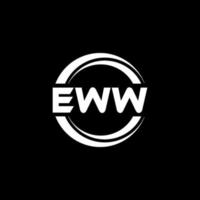 design de logotipo de carta eww na ilustração. logotipo vetorial, desenhos de caligrafia para logotipo, pôster, convite, etc. vetor