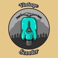 ilustração de scooter vintage vetor