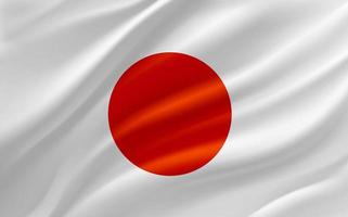 acenando a bandeira do japão. bandeira do vetor 3d