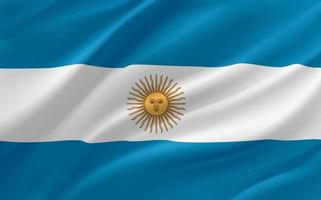 bandeira da argentina. bandeira do vetor 3d