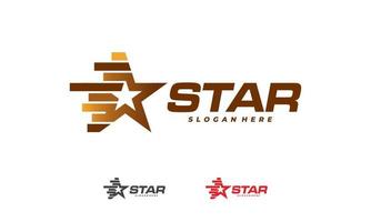 modelo de design de logotipo de estrela dourada de luxo, design de logotipo de estrela elegante, conceito de design de logotipo de estrela rápida vetor