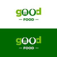 designs de logotipo de tipografia de boa comida, inspiração de modelo de design de logotipo de restaurante vetor