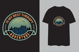 design de camiseta de montanha 2 vetor