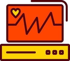 design de ícone de vetor de monitor de ecg