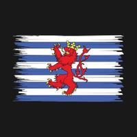 escova de bandeira luxemburgo vetor