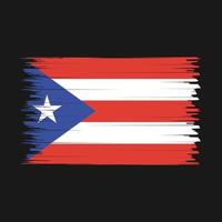 pincel de bandeira de porto rico vetor