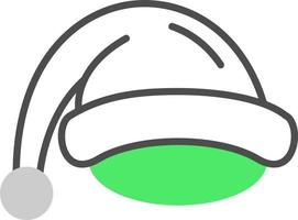 design de ícone criativo de chapéu de papai noel vetor