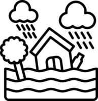 design de ícone criativo de inundação vetor