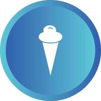 ícone de glifo de vetor de casquinha de sorvete exclusivo