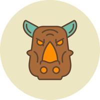 design de ícone criativo de rinoceronte vetor