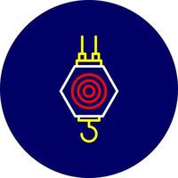 design de ícone criativo de polia vetor