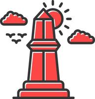 design de ícone criativo obelisco vetor