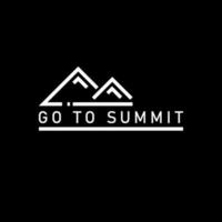 montanha com slogan go to Summit para design de vestuário para camiseta, moletom, suéter ou qualquer coisa vetor