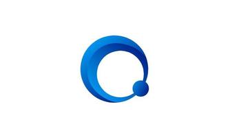 logotipo da empresa profissional moderno círculo azul abstrato vetor