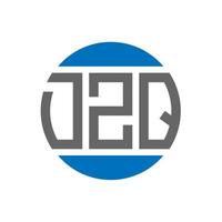 design do logotipo da letra dzq em fundo branco. dzq iniciais criativas círculo conceito de logotipo. design de letras dzq. vetor