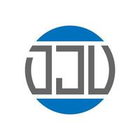 design do logotipo da carta djv em fundo branco. djv iniciais criativas círculo conceito de logotipo. design de letras djv. vetor