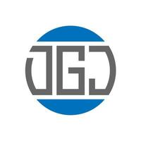 design do logotipo da letra dgj em fundo branco. dgj iniciais criativas circundam o conceito de logotipo. design de letras dgj. vetor