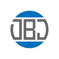 design de logotipo de letra dbj em fundo branco. dbj iniciais criativas círculo conceito de logotipo. design de letras dbj. vetor
