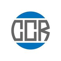 design de logotipo de carta ccr em fundo branco. conceito de logotipo de círculo de iniciais criativas ccr. design de letras ccr. vetor