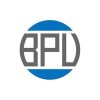 design de logotipo de carta bpv em fundo branco. conceito de logotipo de círculo de iniciais criativas bpv. design de letras bpv. vetor