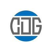 design do logotipo da carta cdg em fundo branco. conceito de logotipo de círculo de iniciais criativas cdg. design de letras cdg. vetor
