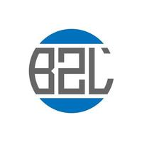 design do logotipo da letra bzl em fundo branco. conceito de logotipo de círculo de iniciais criativas bzl. design de letras bzl. vetor